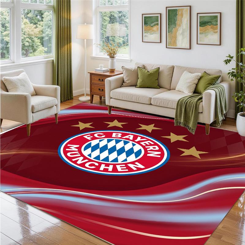 Tapis Velours Cristal Design Bayern Munich Tapis Décoratif Doux pour Chambre à Coucher Entrée