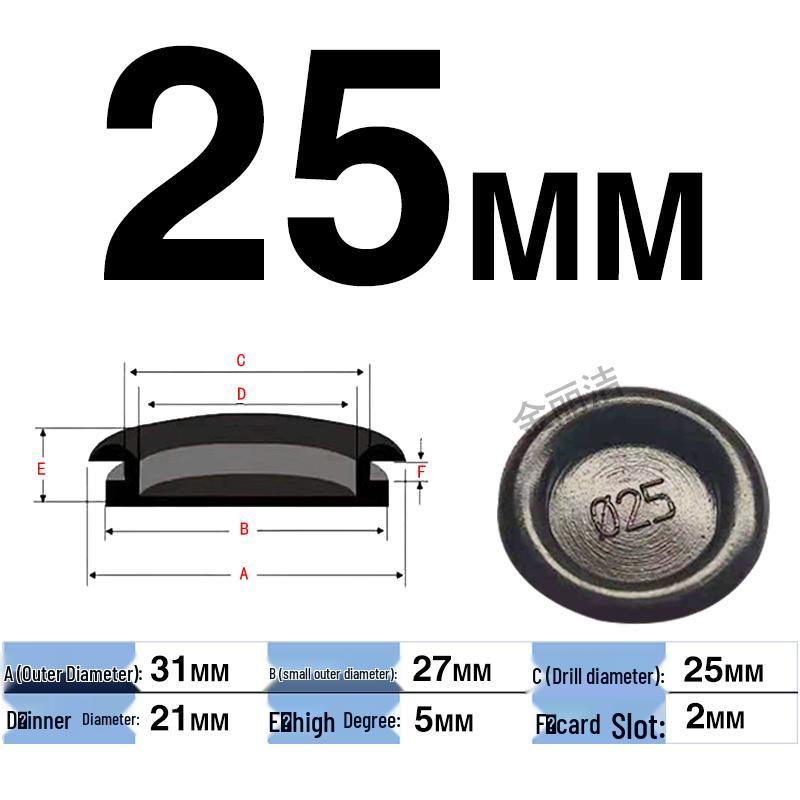 Waterproof Rubber Seal for Cable Outlets – Single-Sided Protection Ring, Hole Plug, and Cover for Electrical Cabinets