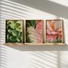 3pcs Botanical Succulent Peony Canvas Wall Art–Vibrant Floral Printing for Fresh Home Decor, Ideal Housewarming Holiday Gifts