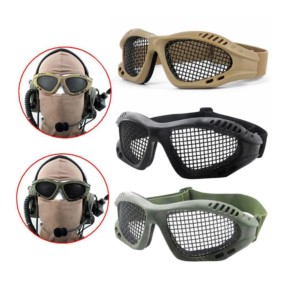 High Quality Hunting Tactical Paintball Goggles Eyewear Steel Wire Mesh Airsoft Net Glasses Shock Resistance Eye Game Protector