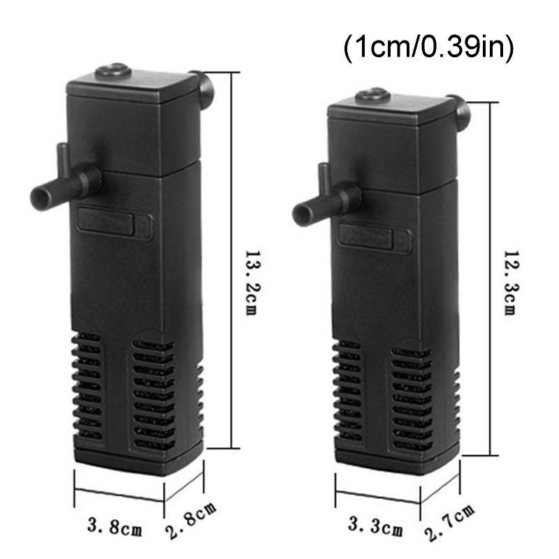 24TE Aquarium Filter Quiet Water Clean with Suction Cups for Reptile for Tank