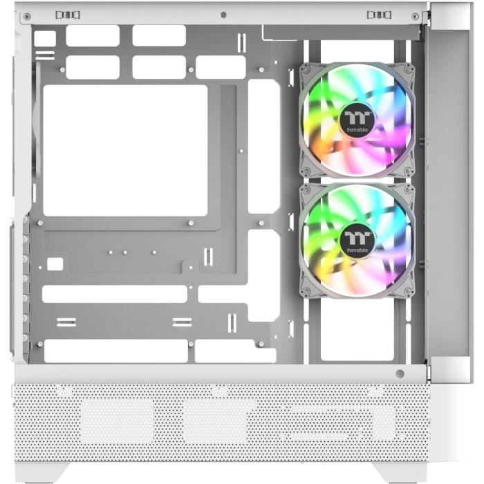 Boîtier PC sans alimentation - THERMALTAKE - View 290 TG ARGB Snow - Moyen tour - Format ATX - 3x120mm A-RGB inclus - Blanc