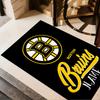 Boston Bruins Fan Gear Personalized Text Floor Mat Perfect for Balcony Decorate room Playrooms Living Rooms Antislip Carpet Anime Office Decor