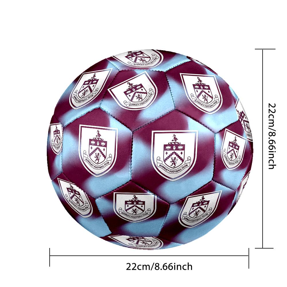 Burnley FootballPrinted Size 5 Soccer Ball, Anti Slip Adult Match Football Souvenir for Football Fans