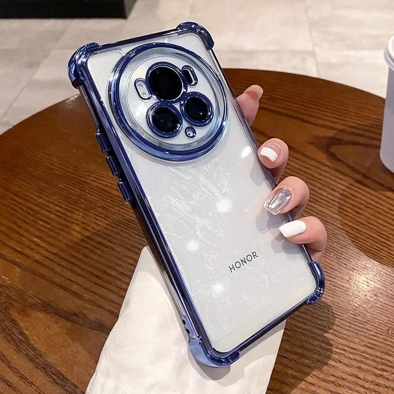 Four Corners Anti-shock Silicone Case For Honor Magic 7 Pro 6 Lite 5 4 Pro Lens Protection Plating Shockproof Protection Cover