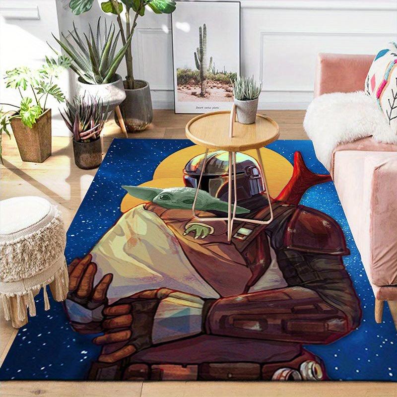 1pc Star wars Yoda Pattern Carpet Area Rug Non-slip Carpet Hand Washable Floor Mat Suitable For Living Room Bedroom Home Decor Room Decor Ch