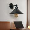 1Pc Black Industrial Swing Arm Wall Lamp, E27 Bulb Base, Living Room, Bedroom, Study, Bedside Lighting Fixture (without Bulb)