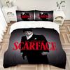 3Pcs Scarface Pacino'S Iconic Role Bedding Set Soft Fabric Duvet Cover Pillowcases Christmas Xmas Halloween Gift 1 Duvet Cover 2 Pillowcase L1336