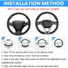 AUCELI Car Steering Wheel Cover, 14 1/2-15 Inch Non-Slip Soft Breathable Leather Automotive Steering Wheel Protecteor, Vehicle Accessories For Men