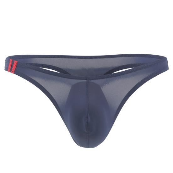 Men Briefs T Shape Thin High Elasticity Solid Color U Convex Pouch Male