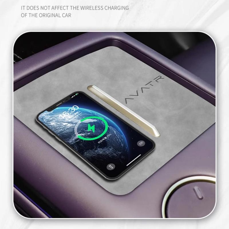 Modified Parts Interior Accessories For Avatr 07 Car Decoration Auto Accessories Wireless Charging Central Control Pad Tools