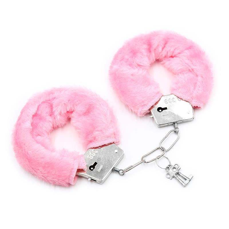 Metal Handcuffs for Dolls with Pink Hair