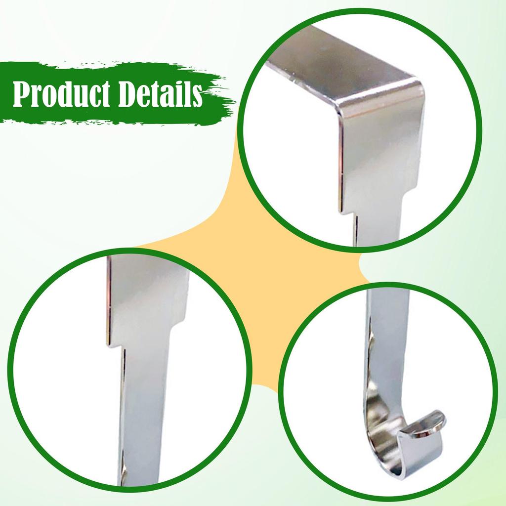 Christmas Stocking Hanger Metal Non Slip Hook Set Holder for Mantel Garland Holiday Home Decoration