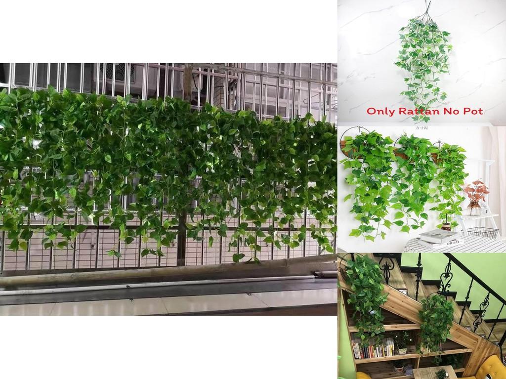 Epipremnum Aureum Artificial Green Vine Wall Decor For Living Room And Events