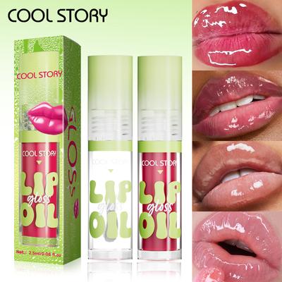 Transparenter Kristall-Gelee-Lipgloss Schmollmund Feuchtigkeitsspendender Lippenstiftöl Lipgloss Nichtklebend Sexy Lipgloss Modischer Lippenstift Make-up