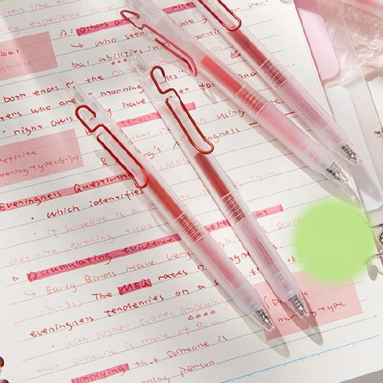 5Pcs Retractable Red Inks Pen for Educators Comfortable Grip 0.5mm Fine Point Red Gel Pen for Note Taking Journaling