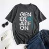Men's GENER Printed Loose Round Neck Fashion Short Sleeved T-shirt for Men Shirt