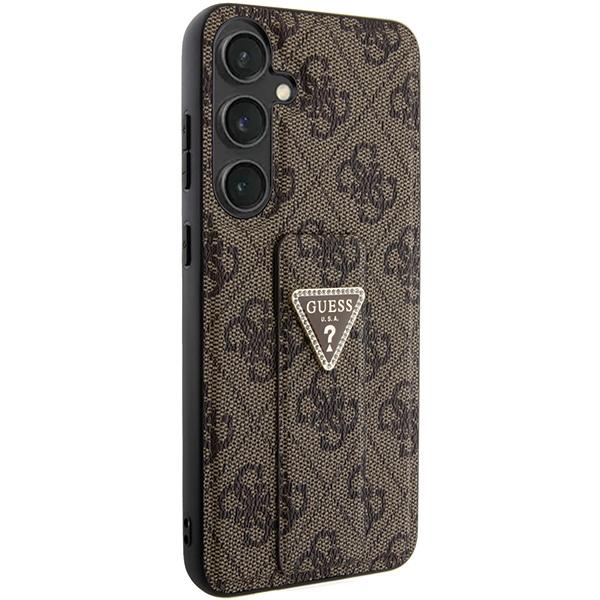 Guess Guhcs24Spgs4Tdw S24 S921 Brązowy/Brown Hardcase Grip Stand 4G Triangle Strass
