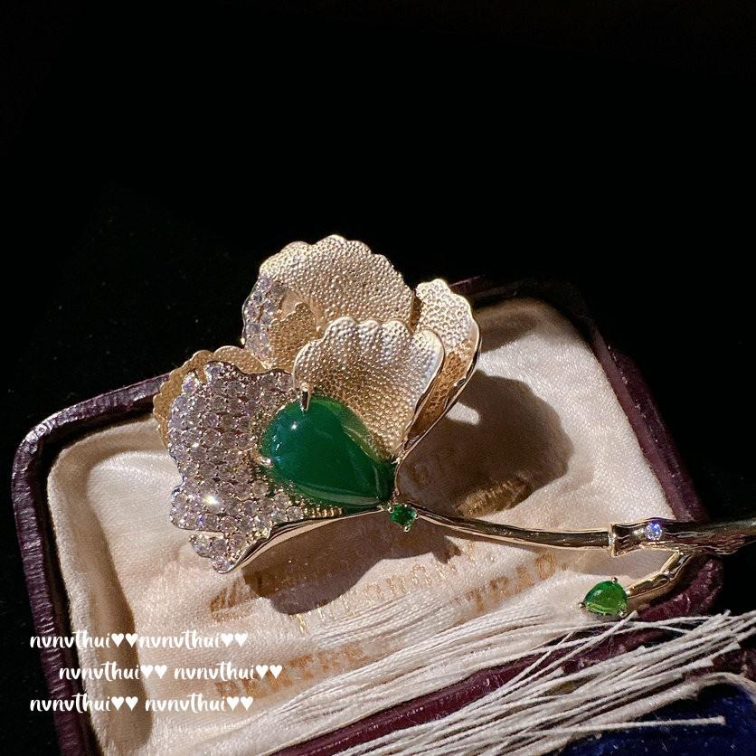 Брошь-заколка Farah Crown с колоском, Антикварная, Позолоченная 18 карат, Серьги-гвоздики Farah Crown с цирконами цвета сумеречного желтого каплевидной формы