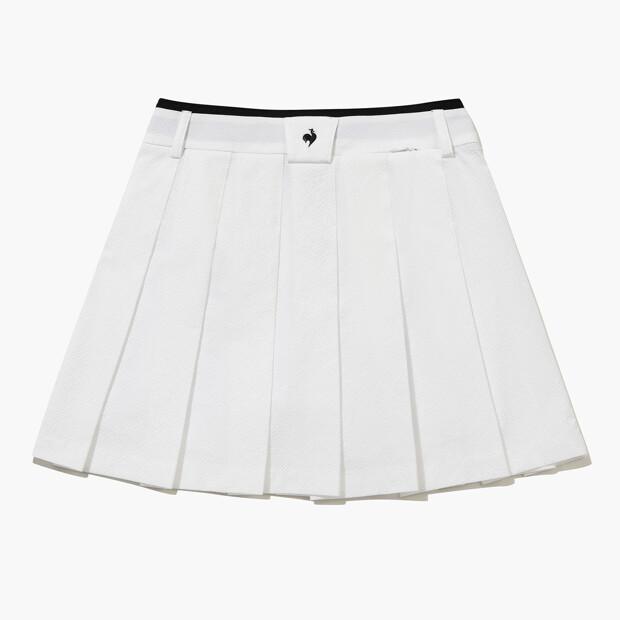 LECOQ GOLF Women'S Elastic Stretch Pleated Skirt _Whte Gr222Lsk42
