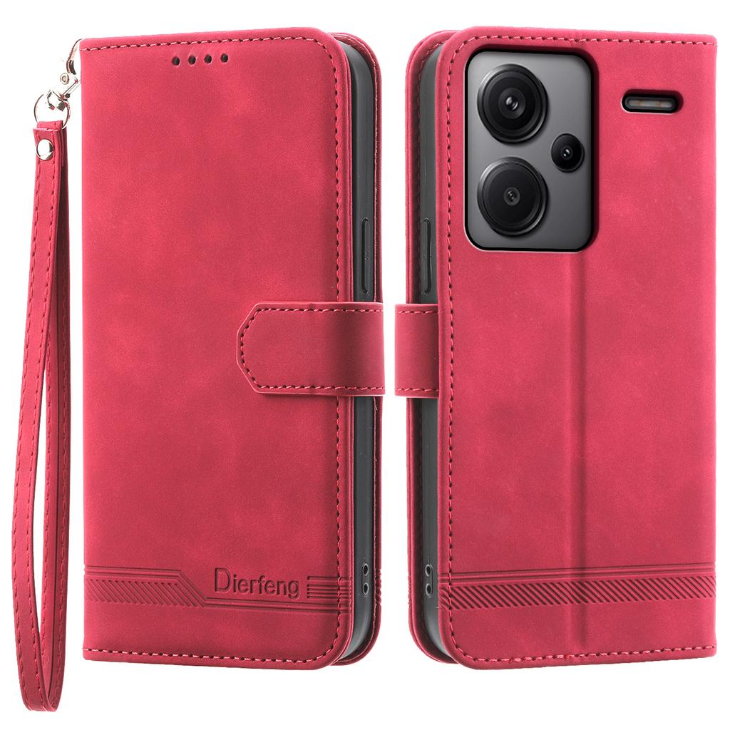 DIERFENG DF-03 for Xiaomi Redmi Note 13 Pro+ 5G Leather Case Phone Wallet Stand