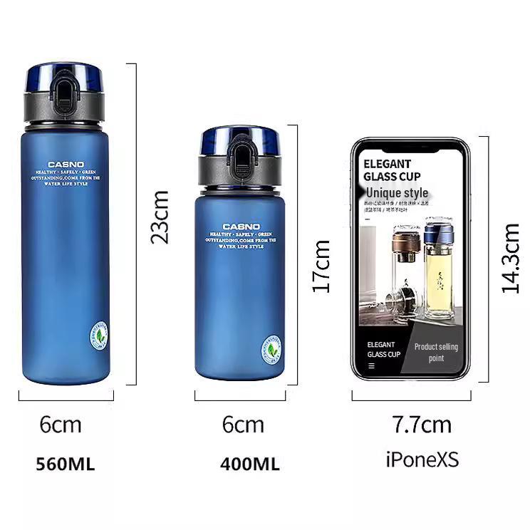 Casino Student Portable Sports Water Bottle with Bullet Cover – Frosted, Large Capacity, Outdoor & Direct Drinking Design.