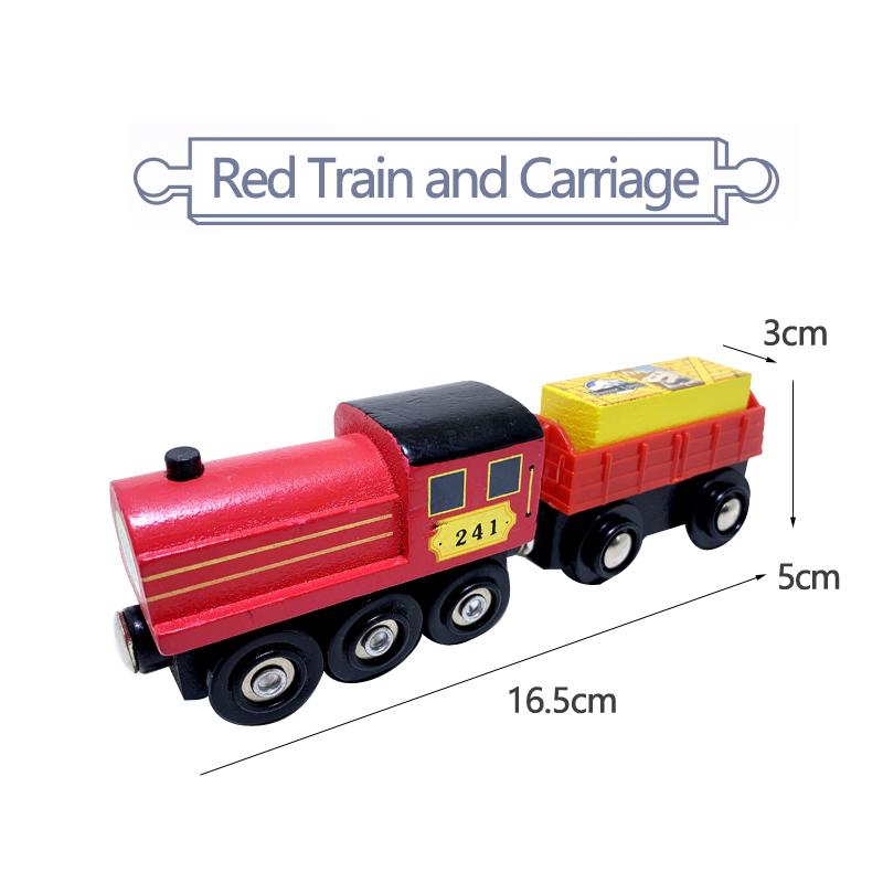 

Горячий поезд набор магнитных игрушечных машинок детские трековые аксессуары ручная раздвижная головоломка деревянная совместимая с различными треками подарок W10