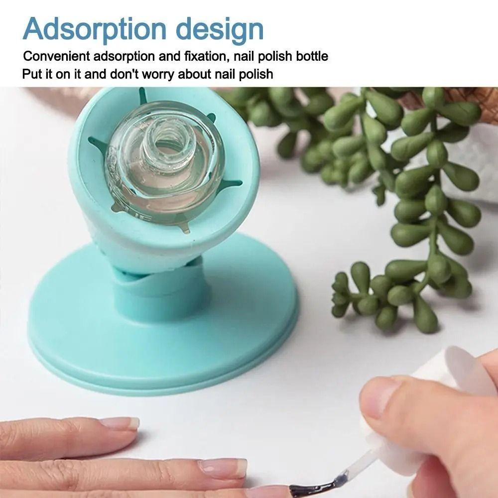 Rotatable Silicone Nail Polish Holder Anti-Spill Nail Polish Bottle Organizer  Manicure Tool
