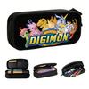 Digimon Japane Cute Pencil Case Boy Girl Large Capacity Anime Manga Video Game Pencil Bag School Supplies