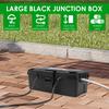 Outdoor Electrical Box Waterproof Weatherproof Connection Box 6 Cable Entry Ports, Extension Cord Cover Protect Power Strip Time