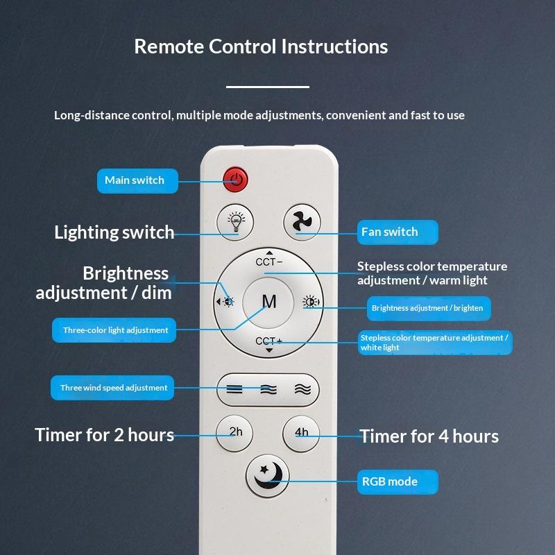 1Pcs Diy Accessories Universal Basic Remote Controller For Living Room Ceiling Fans With Light And Sleep Mode