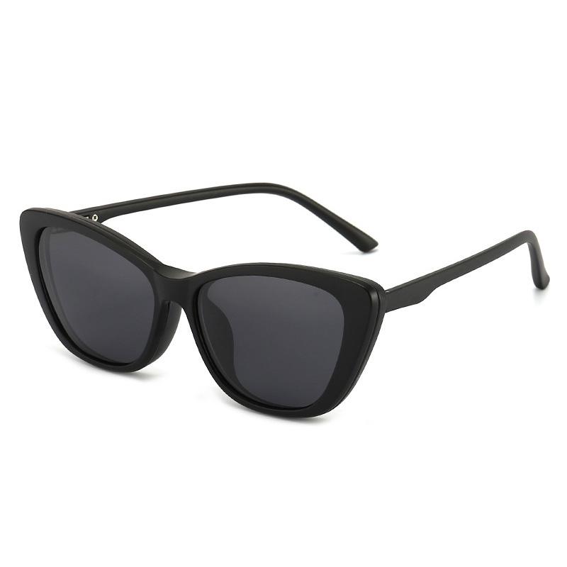 Myopia Multicolored TR Prescription Polarized Clip Cat's Eye Frame -0.5 To -6.0 Magnetic Sunglasses Clip Spring Hinge