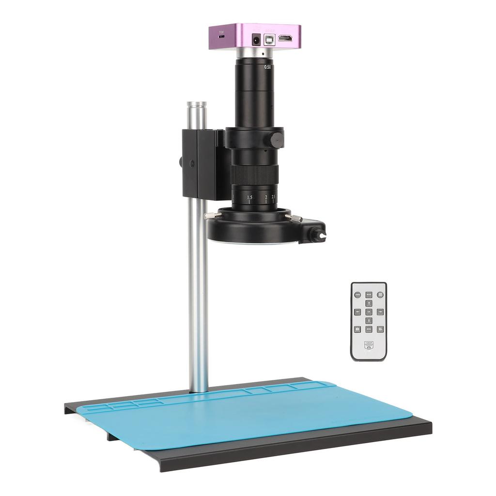 51MP Microscope Camera 180X C Mount Lens 1080P Video Industrial Digital Microscope Camera Kit with LED Light 100‑240V