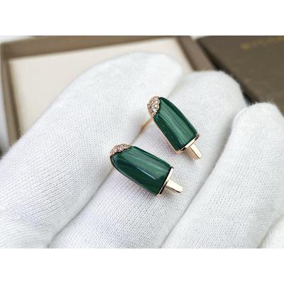 Náušnice so zmrzlinou, Zmrzlinové tyčinky, Špičkové dovážané diamantové náušnice, Páv Životaschopný a precízne brúsený s elegantným dizajnom, Luxusné