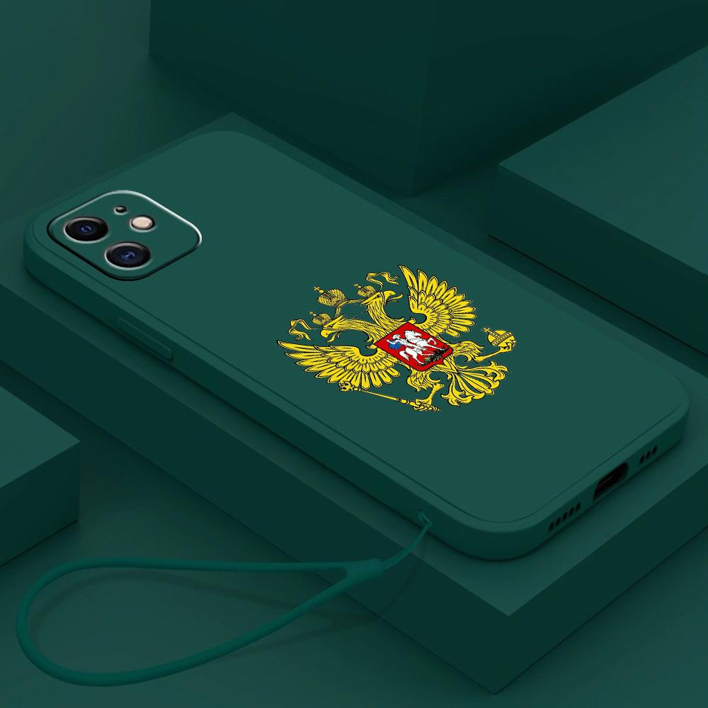 Samsung Galaxy A14 A24 A54 A34 for iPhone 11 12 13 14 15 Pro Max Xiaomi Redmi 13C Huawei Straight Edge Soft Phone Case NY16 Russian national emblem