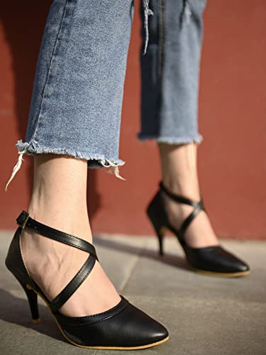 Shoetopia Women S Block Heel Sandal 5 UK чёрный