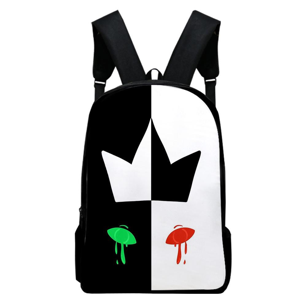 Trendy Popular Funny Ranboo 2 Notebook Backpacks Pupil School Bags 3D Print Oxford Waterproof Boys/Girls Laptop Backpacks