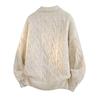 Men Fake Two Piece V Neck Twisted Knit Long Sleeve Casual Polo Sweater