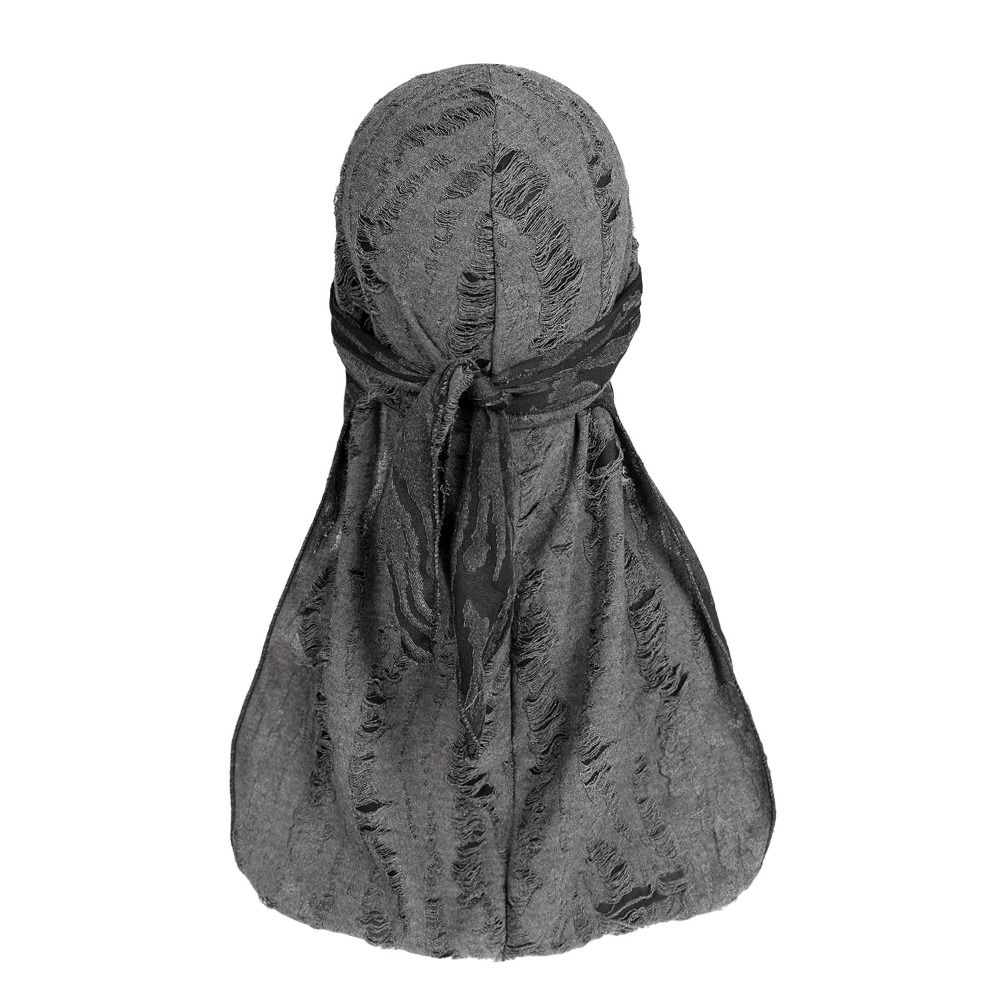 Cotton Long Tail Pirate Cap Breathable Hole Bandana Cap Punk Hip Hop Bandana Headscarf  Moto Bike