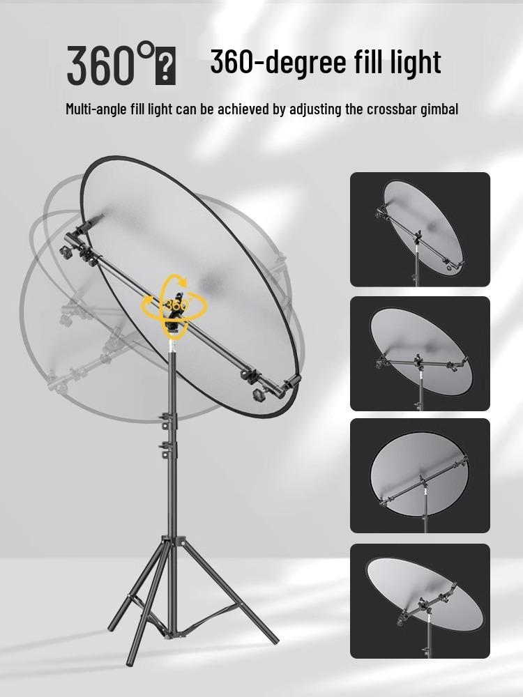 Adjustable Tripod with Folding Diffuser Board for Photography and Live Broadcast Lighting