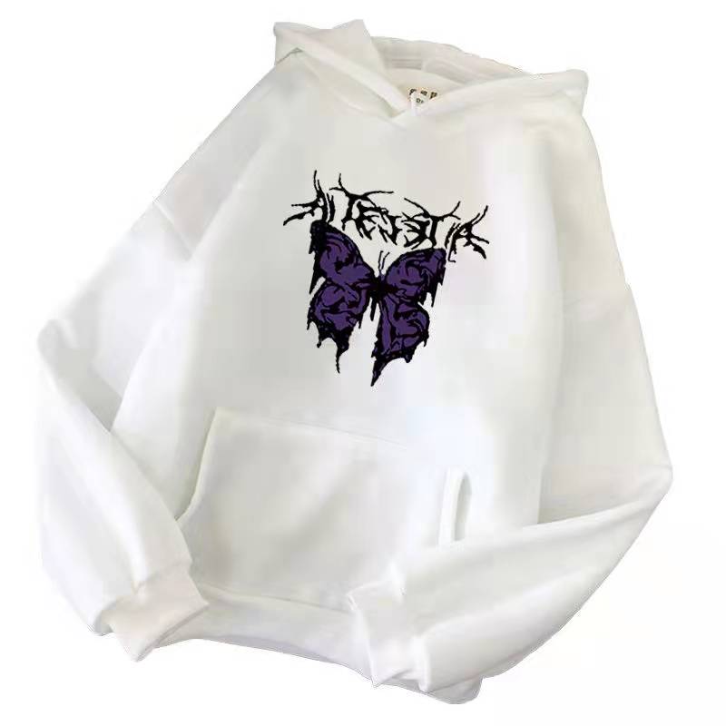 Fashion Women's Casual Long Sleeve Hooded Printed Ladies Sweatshirt Tops