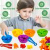 Counting Animal Toys, Matching Game with Sorting Bowl, Math Color Classification, Gift,Suitable for Children over 3 Years Old
