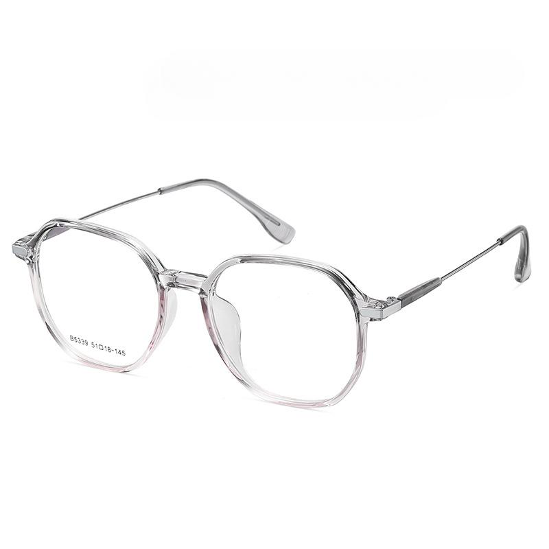 Classic Big Frame Repair Glasses TR90 Plain Metal Glasses for Men and Women with Glasses Tide