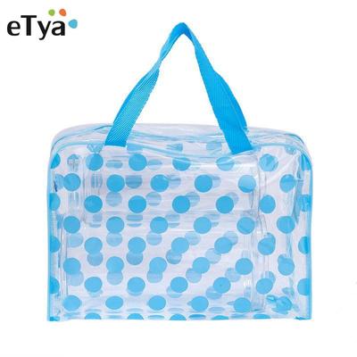 Fashion Dot Women Travel Permatomas PVC kosmetikos krepšys vandeniui atsparus makiažo maišelis, prausiamasis tualeto reikmenų krepšys