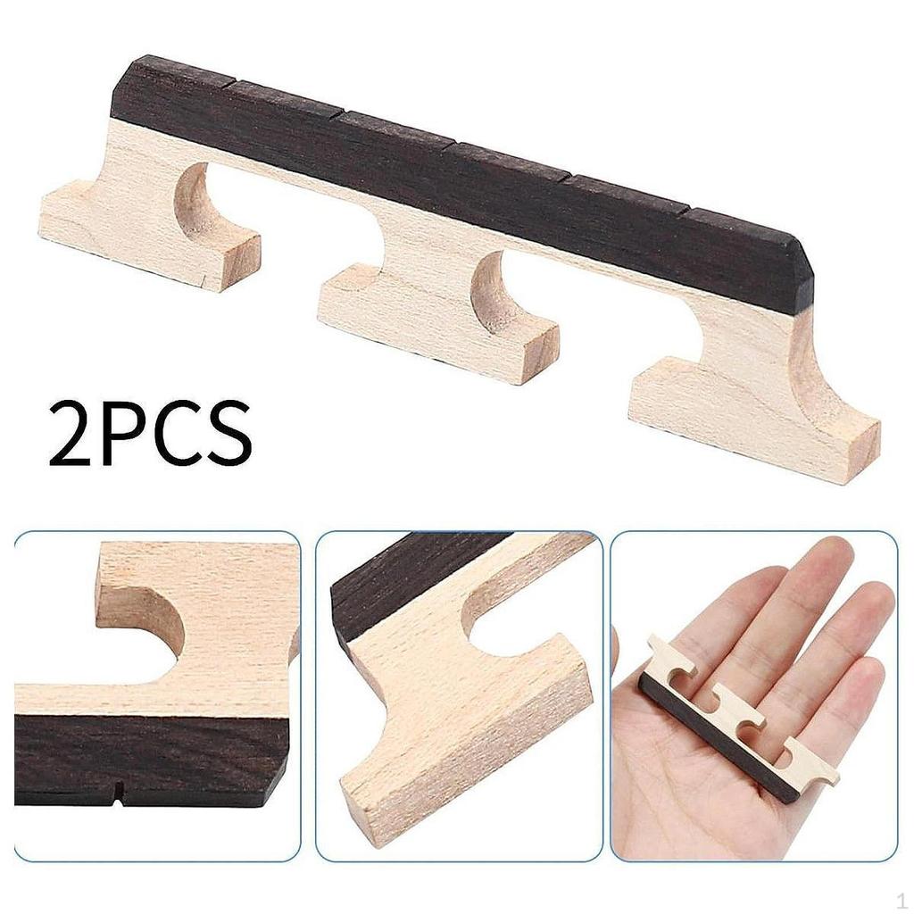 2 Pièces Pont de Banjo 5 Cordes Pièces de Rechange pour Concert Répétition Live