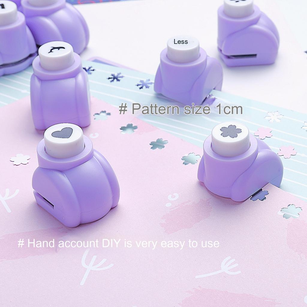 1PC Purple Mini Scrapbook Punches 10mm for Handmade Cutter Diy Flower Paper Gift Card Crafts Printing Pattern Punch Hole Puncher