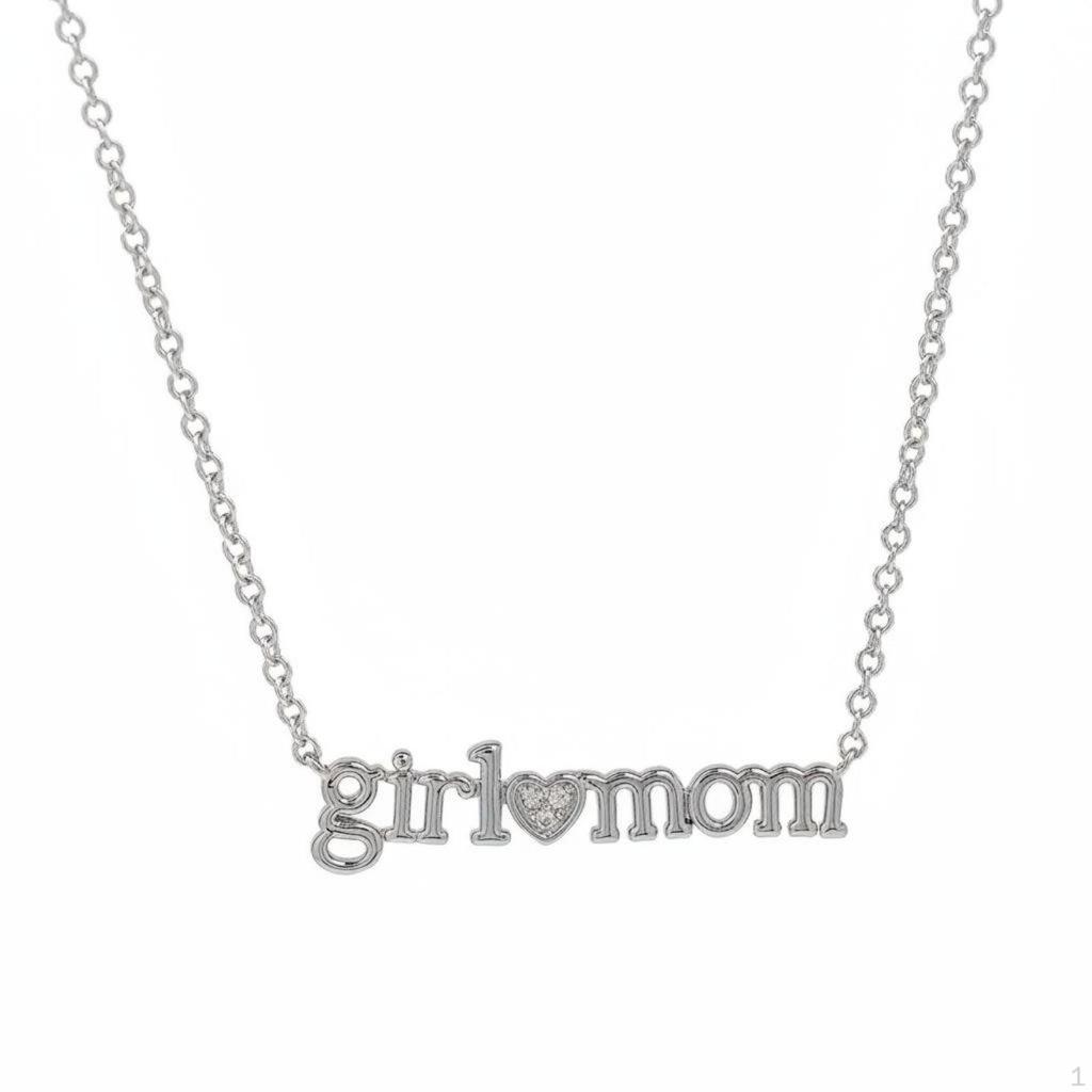 Mama Necklace Family Day Gift Mom Heart Pendant Golden Finish Boy for Moms,