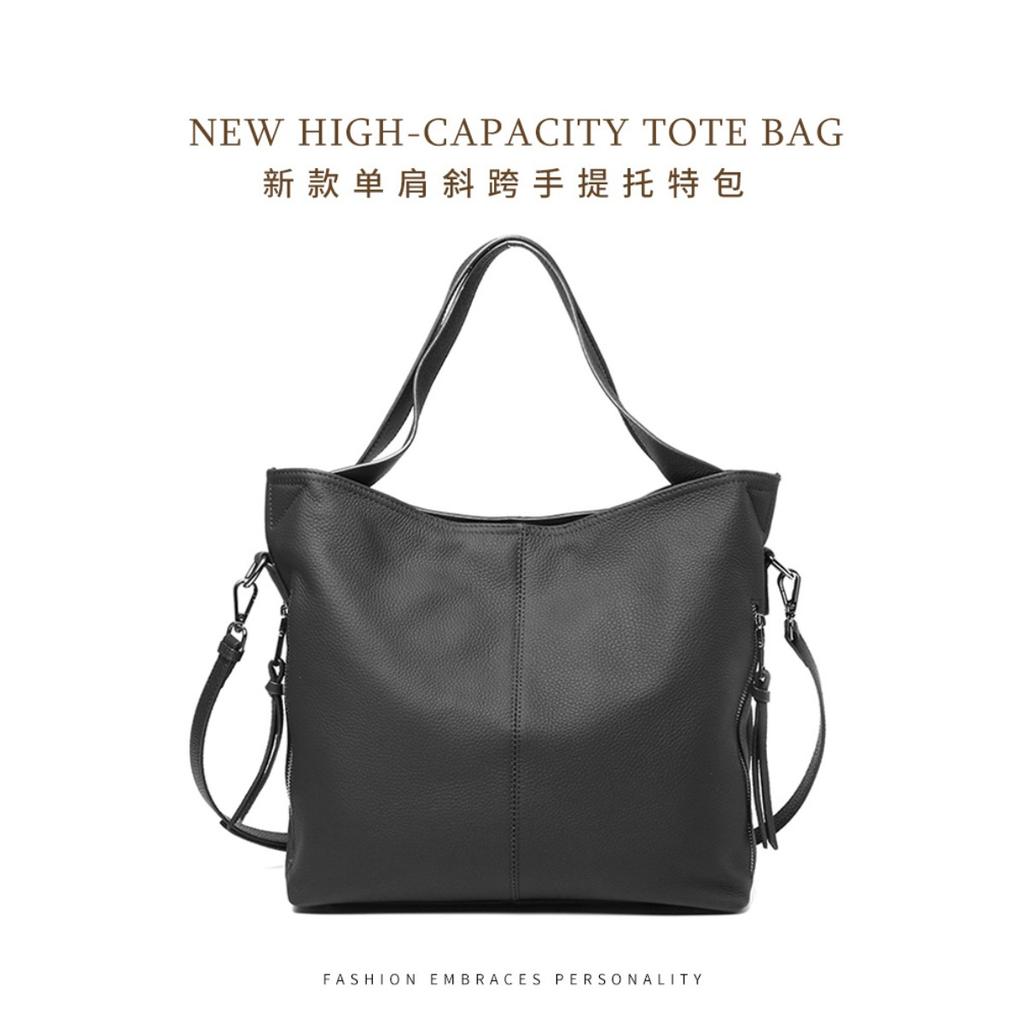 Leather Tote Bag Women's 2025 New Fashion Large-capacity Handbag First Layer Cowhide Women's Messenger Bag Shoulder Bag