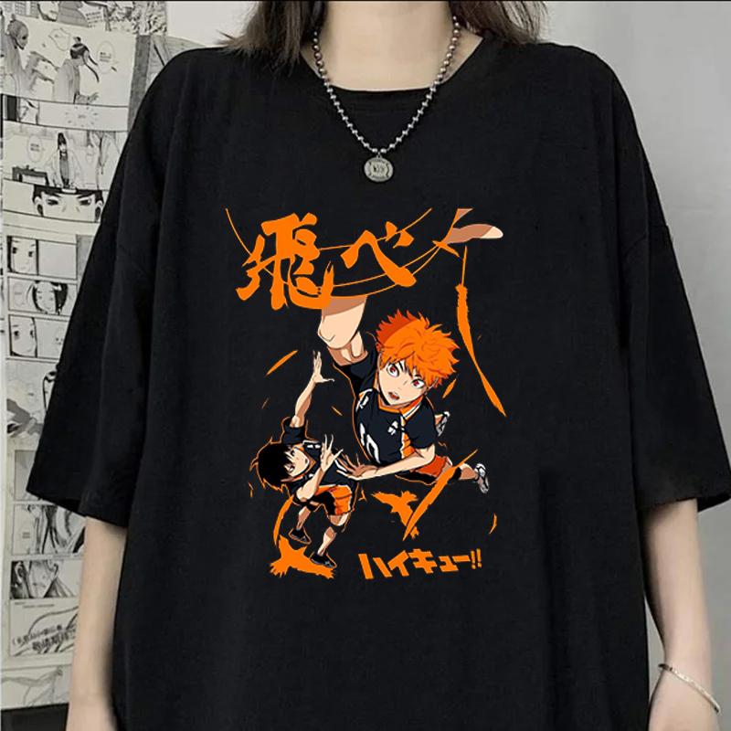 Fashion Anime T-shirt Men and Women Cartoon Tobio Kageyama Hinata Shoyo T-shirt Harajuku Streetwear T-shirt Casual Tops Tees S разноцветный 1460₽