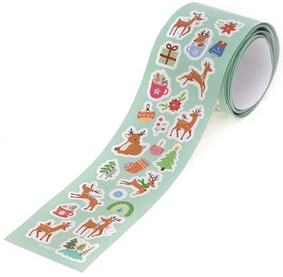 Decorative Stickers On A Roll Christmas Reindeer 190 Pcs